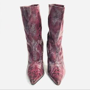 Enzo Angiolini Pink Snakeskin pattern Boots 9.5